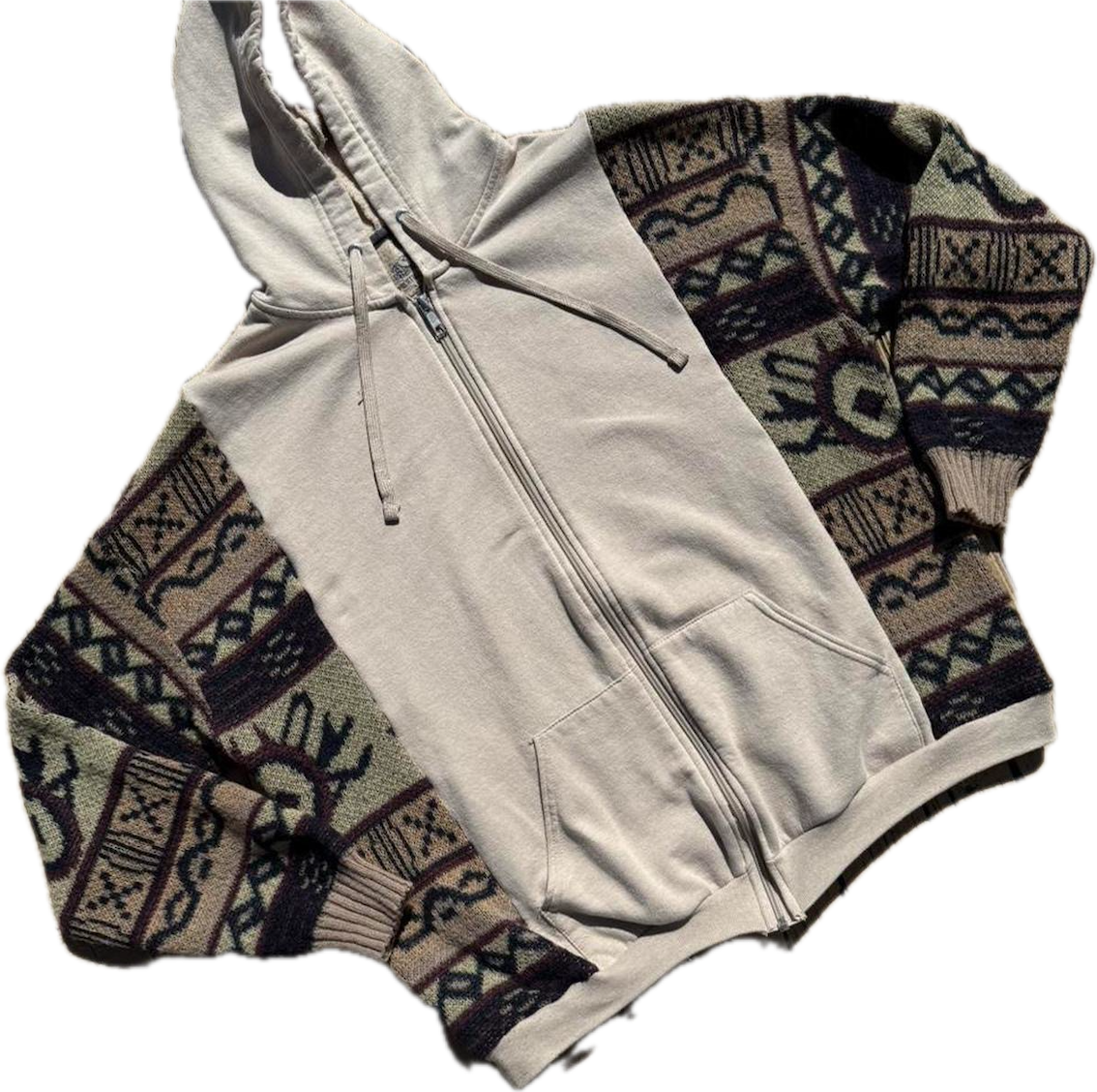 Beige Sweater Hoodie