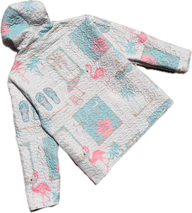 "You and Me by the Sea" Quilted Hoodie