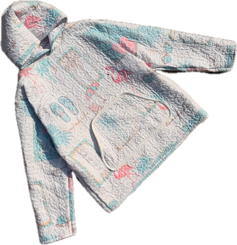 "You and Me by the Sea" Quilted Hoodie