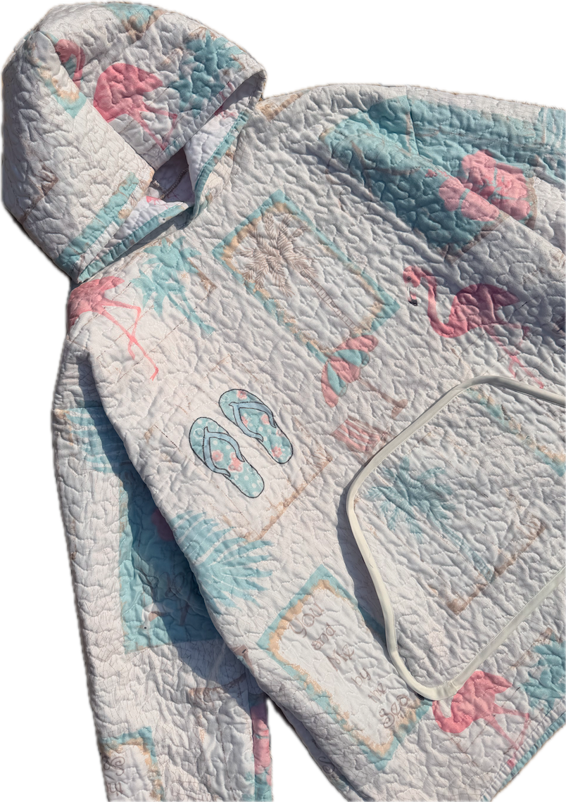 "You and Me by the Sea" Quilted Hoodie
