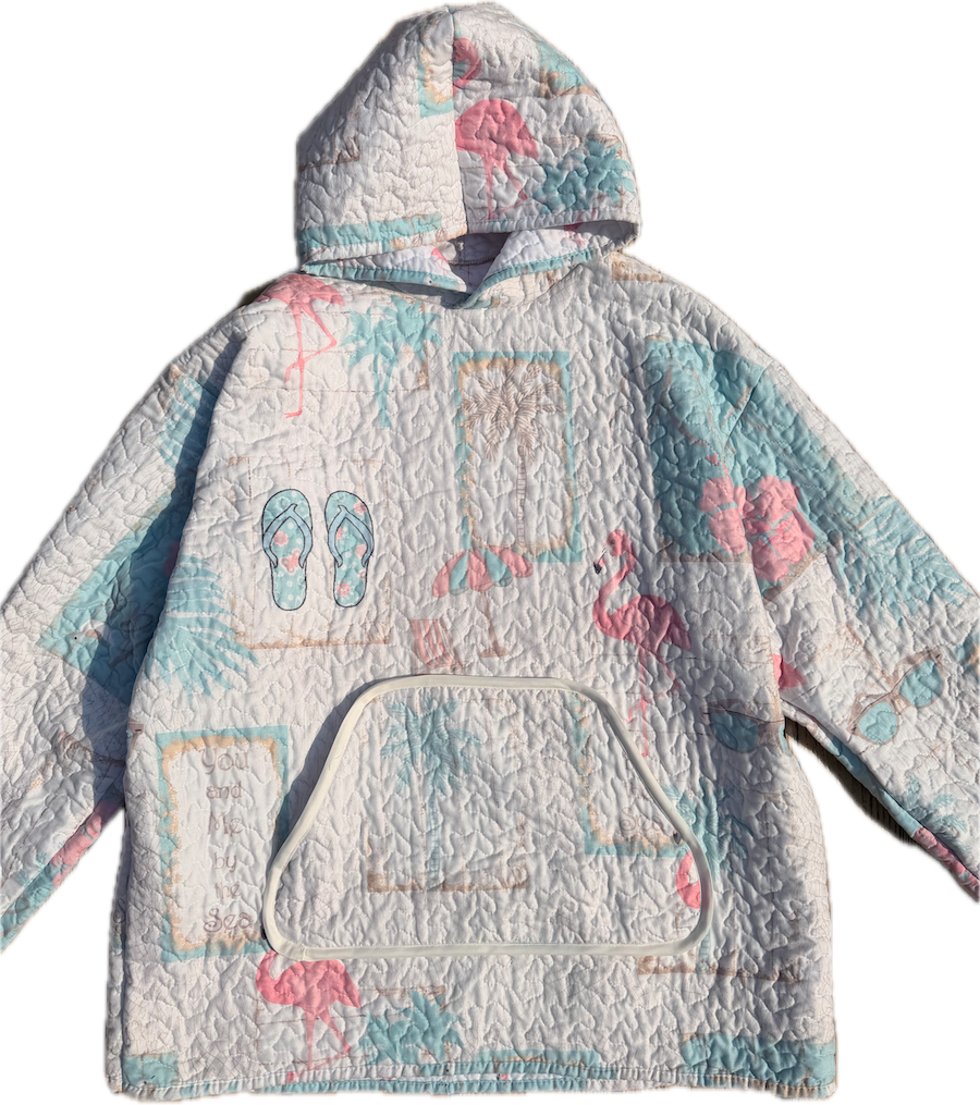 "You and Me by the Sea" Quilted Hoodie