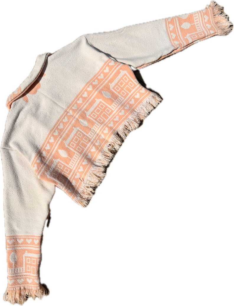Sweetheart Fringe Blanket Jacket