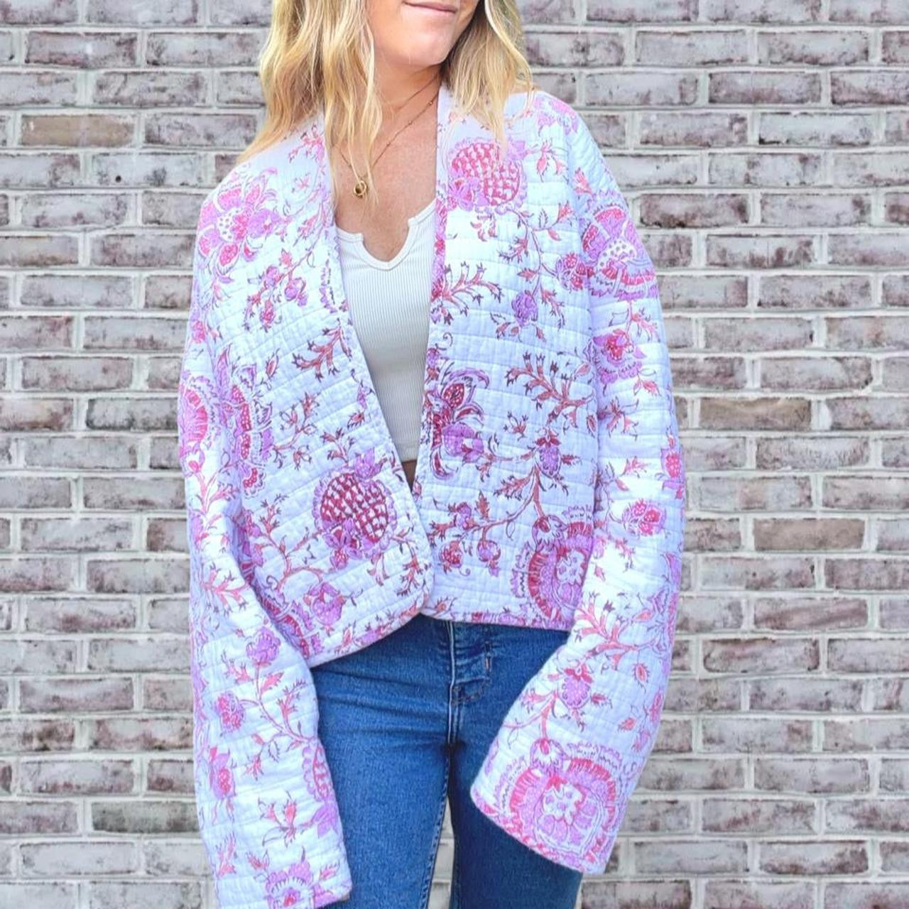Strawberry Shortcake Quilted Cardigan