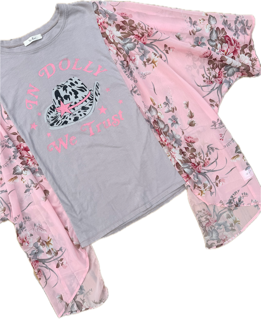 In Dolly We Trust Pink Floral