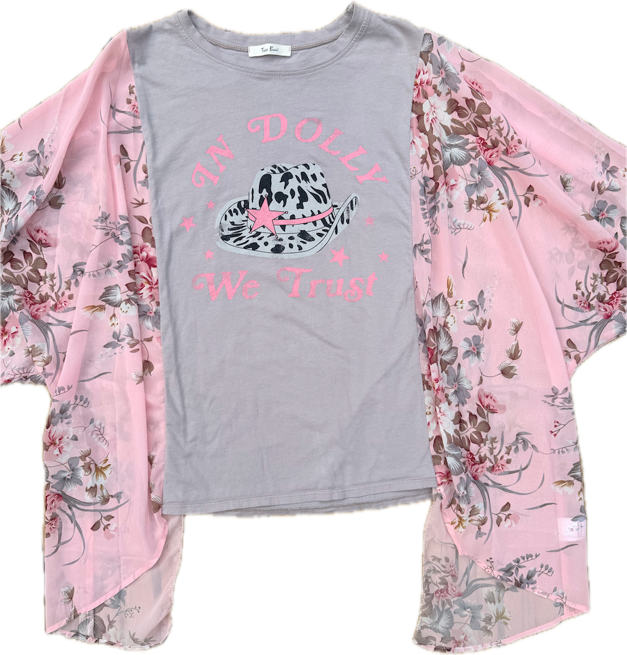In Dolly We Trust Pink Floral