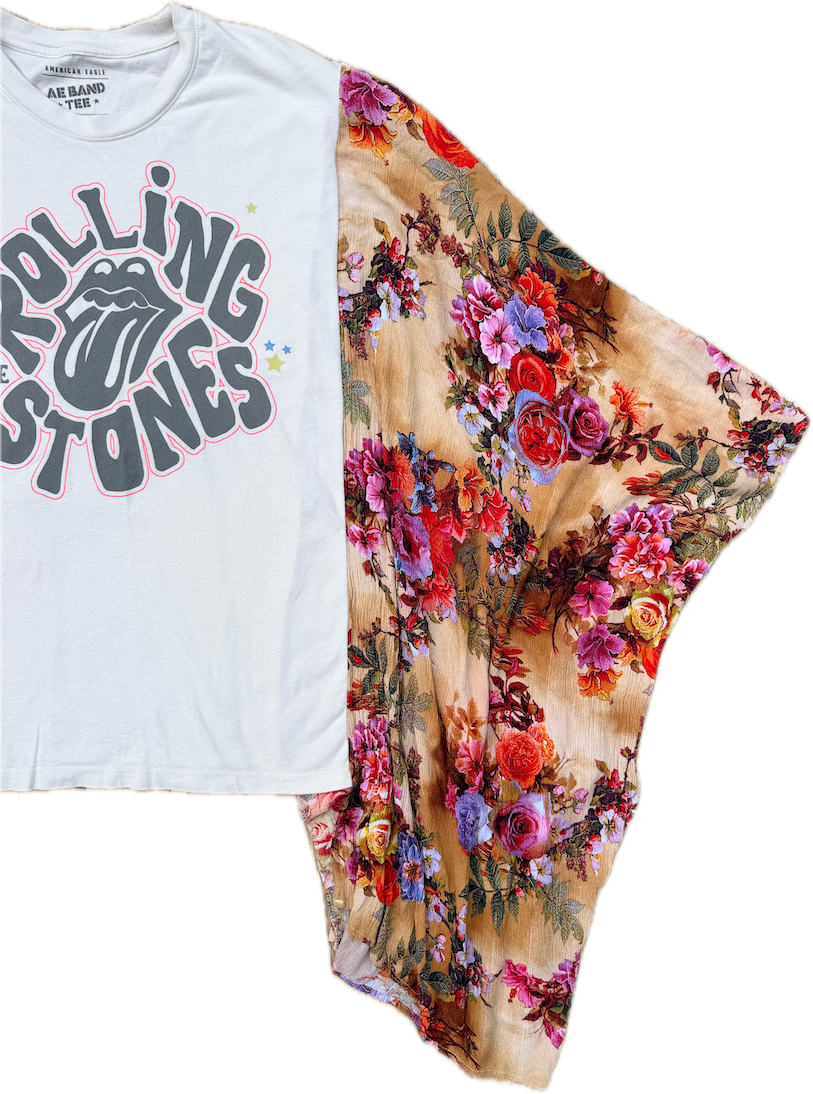 Rolling Stone Floral Boho Tee