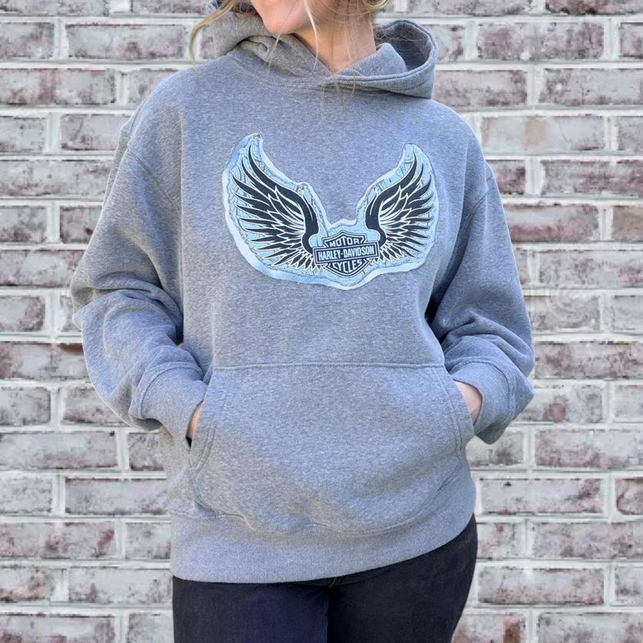 Harley Davidson Gray Wing Hoodie