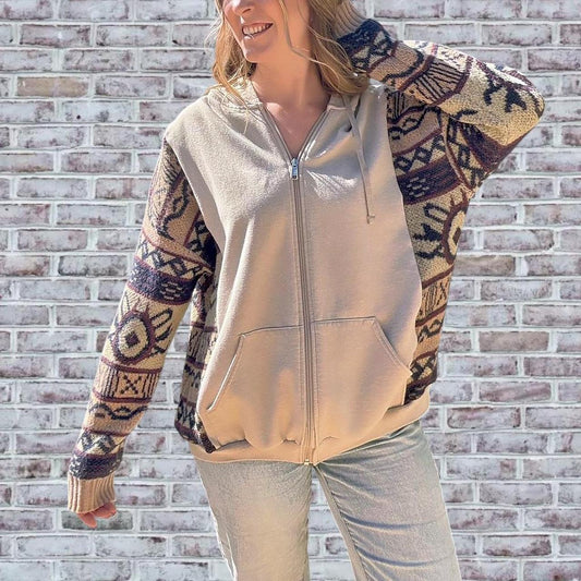 Beige Sweater Hoodie