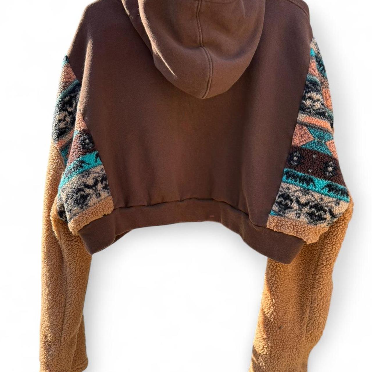Teddy Fleece Patchwork Hoodie