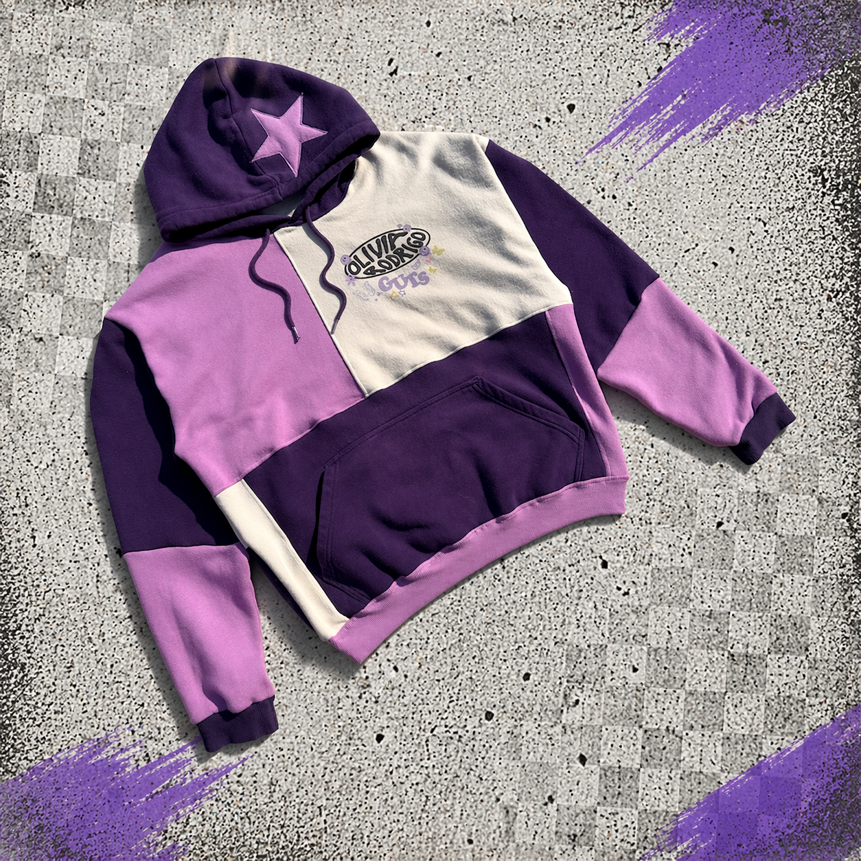 Olivia Rodrigo GUTS Patchwork Hoodie