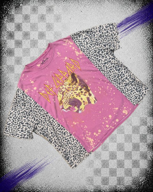 Def Leppard Bleached Pink Tee