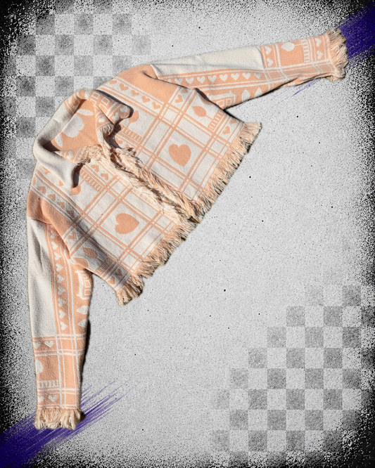 Sweetheart Fringe Blanket Jacket