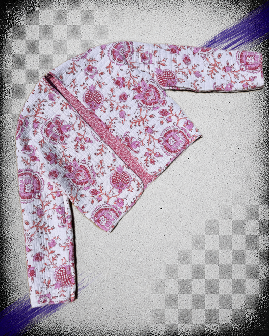 Strawberry Shortcake Quilted Cardigan