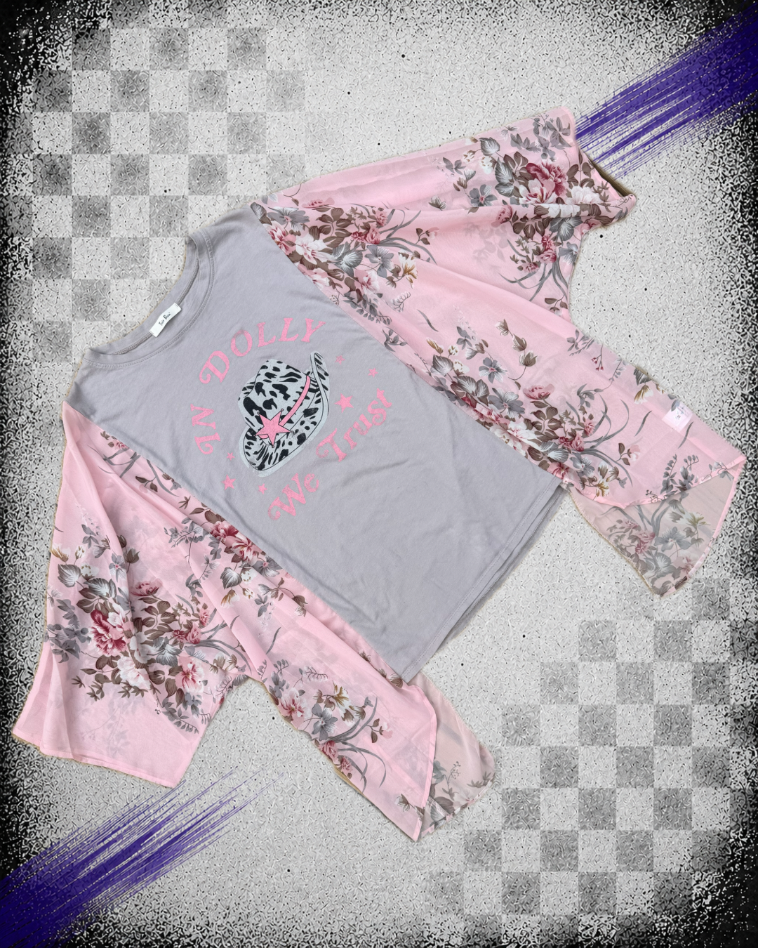 In Dolly We Trust Pink Floral