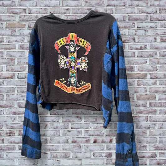 Guns N' Roses Cropped Flannel